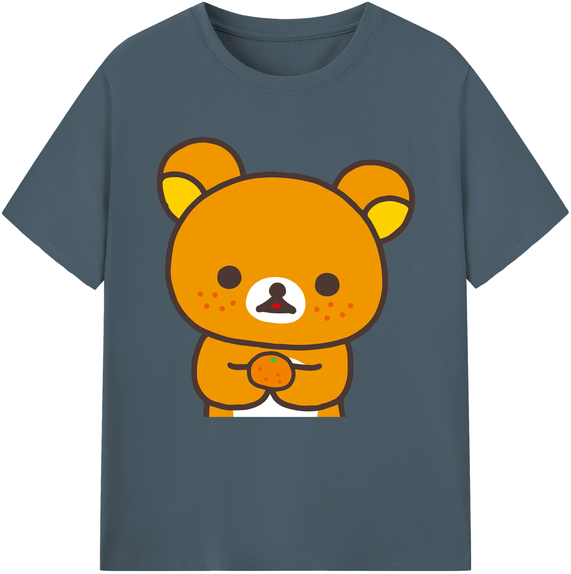 （画像用） リラックマ リラックマ キイロイトリ Rilakkuma Korilakkuma Kiiroitori 綿100％半袖Tシャツ（フロントプリント）